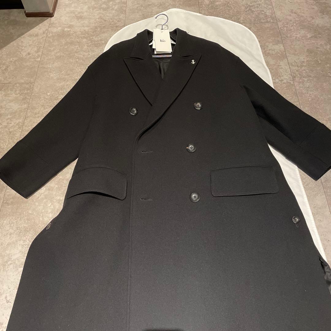 RERACSリラクス 24FW ダブルピークド テーラードコート黒 ブラック36
