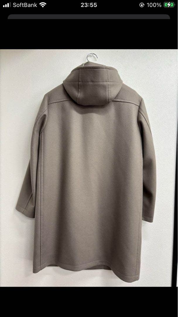 美品　UNITED ARROWS フーデッドコート Sベージュ ¥49,500