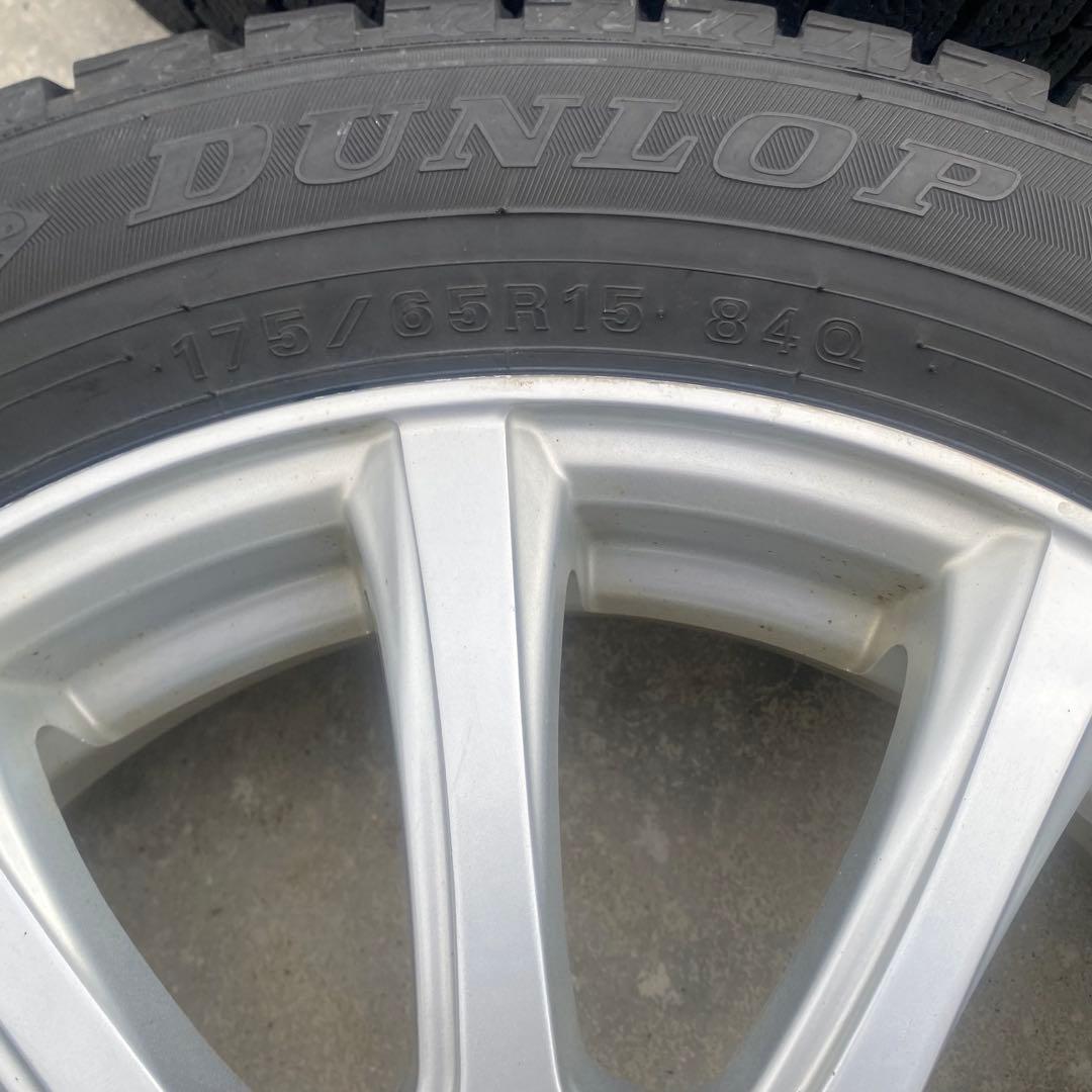 ダンロップ　WM02 175/65R15 2022年製 スタッドレスアルミセット