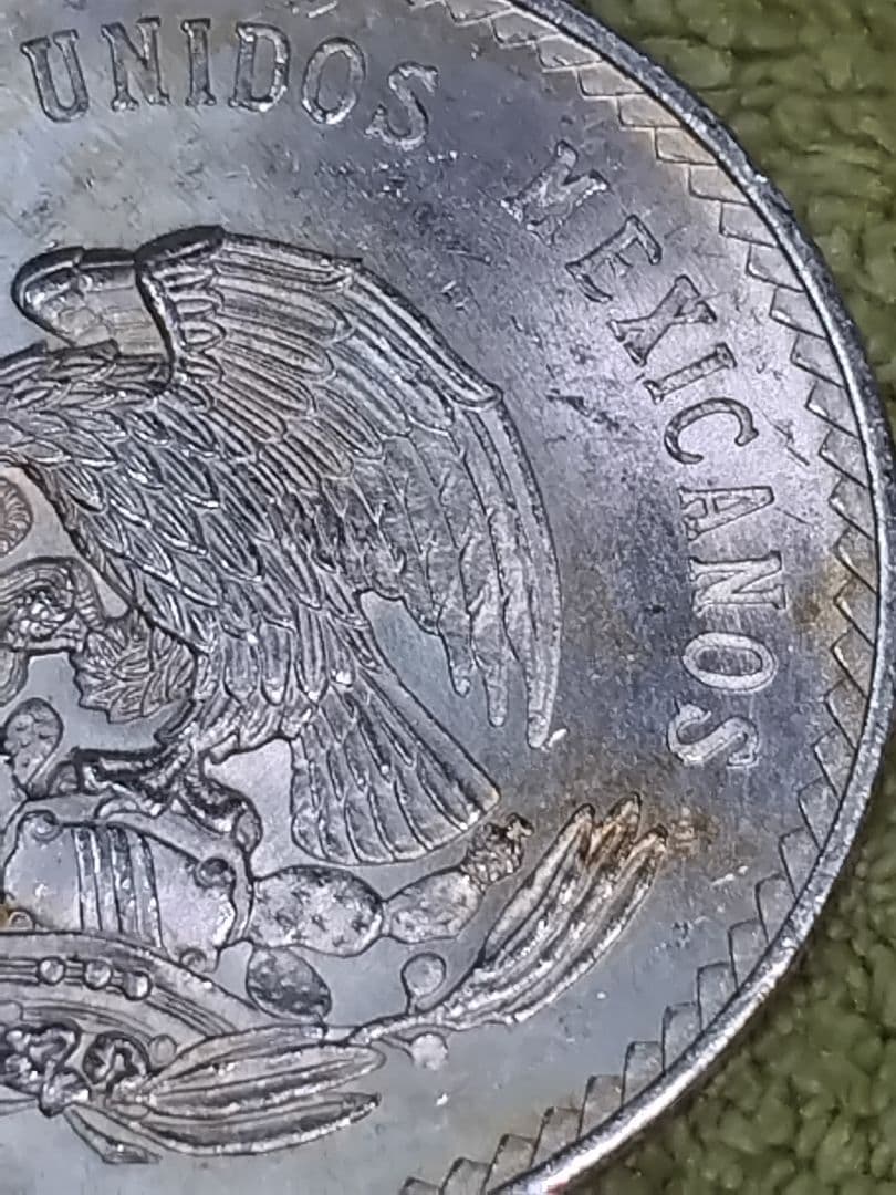 hab036 1948年 5ペソ 銀貨 アステカデザイン クアウテモック
