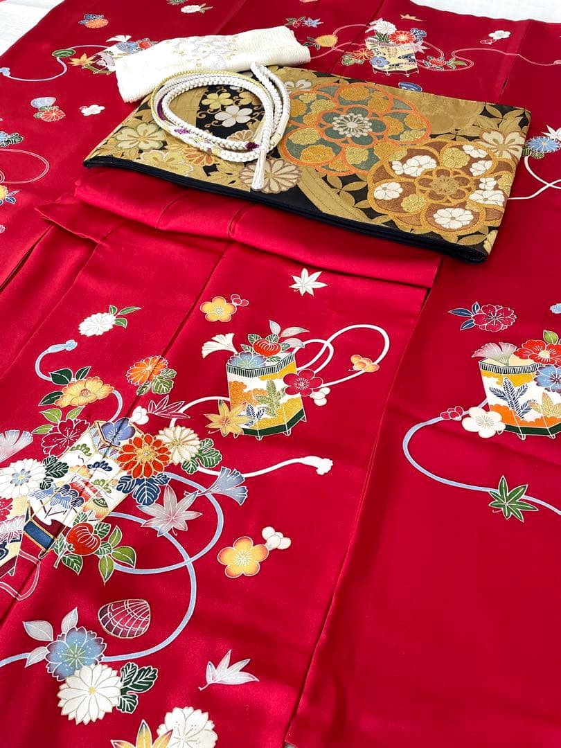 【振袖セット】京友禅名門 千總訪問着＆川島織物袋帯 正絹 逸品