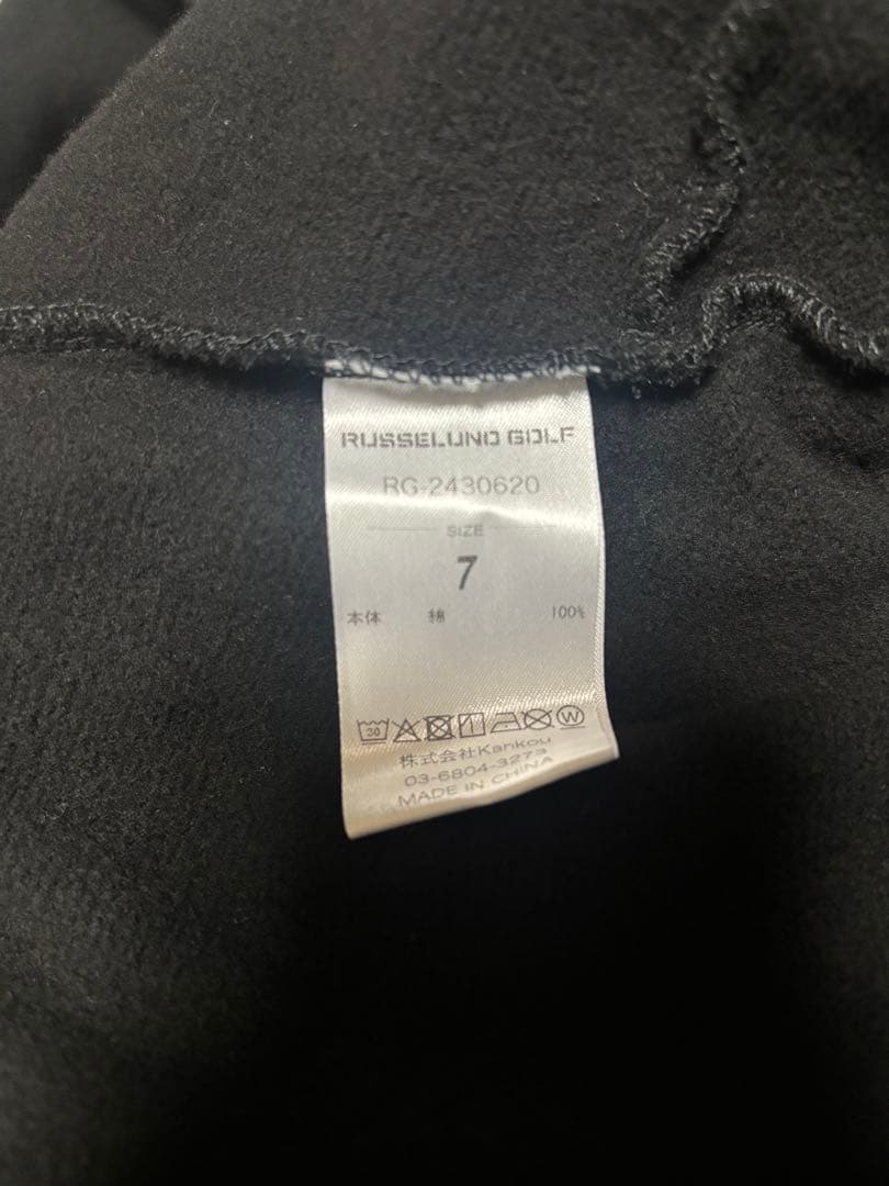 【新品・定価3.5万】ラッセルノ ゴルフ パーカー 黒 7 XXL(2XL)