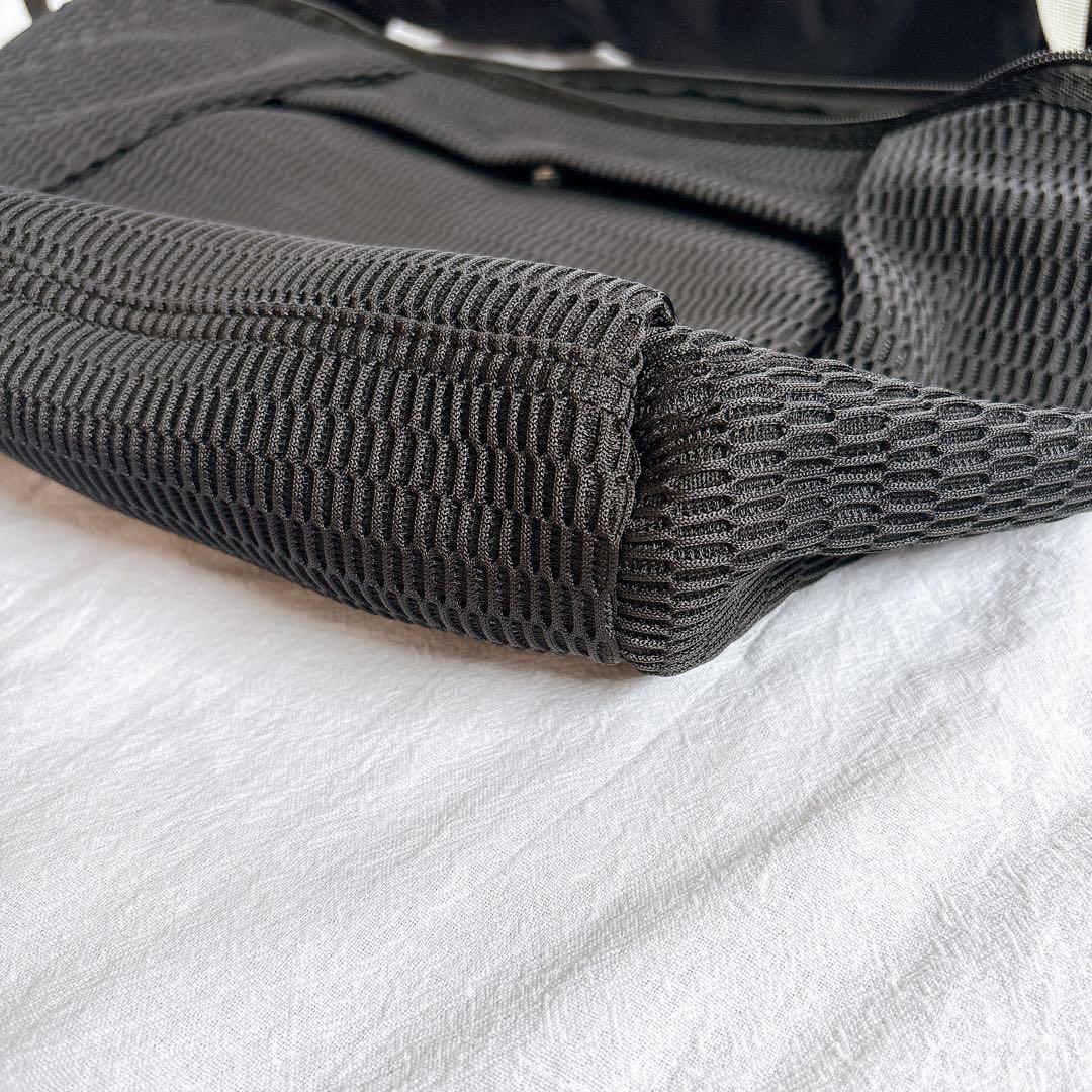 美品 EDITA. メッシュ ボディバッグ ブラック L ユニセックス