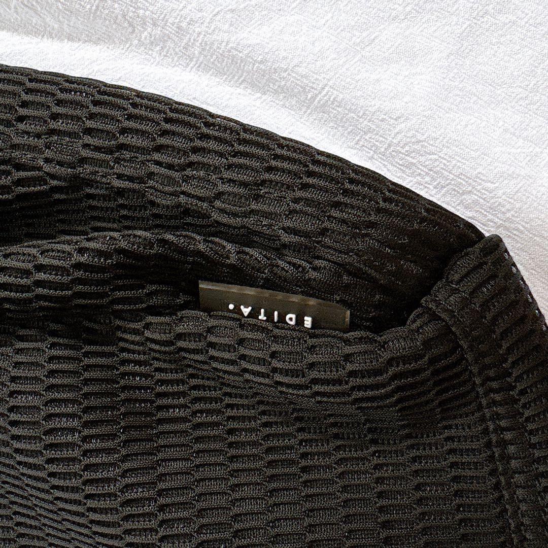 美品 EDITA. メッシュ ボディバッグ ブラック L ユニセックス