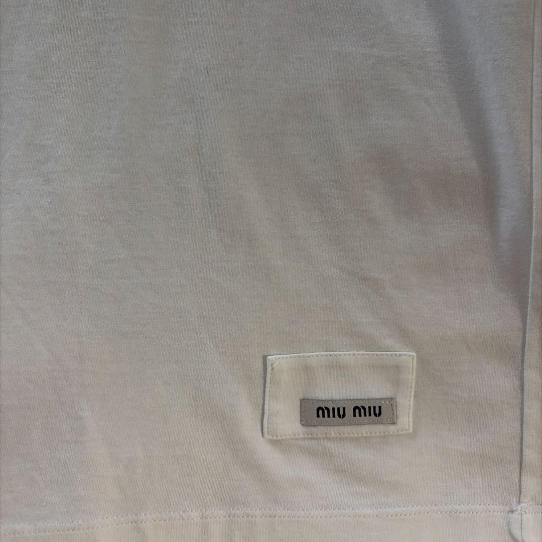 MIU MIU 襟付きホワイトTシャツ