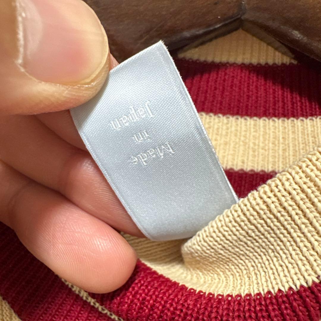 CFCL ニット　ワンピース　ストライプ　ベージュ　赤　F