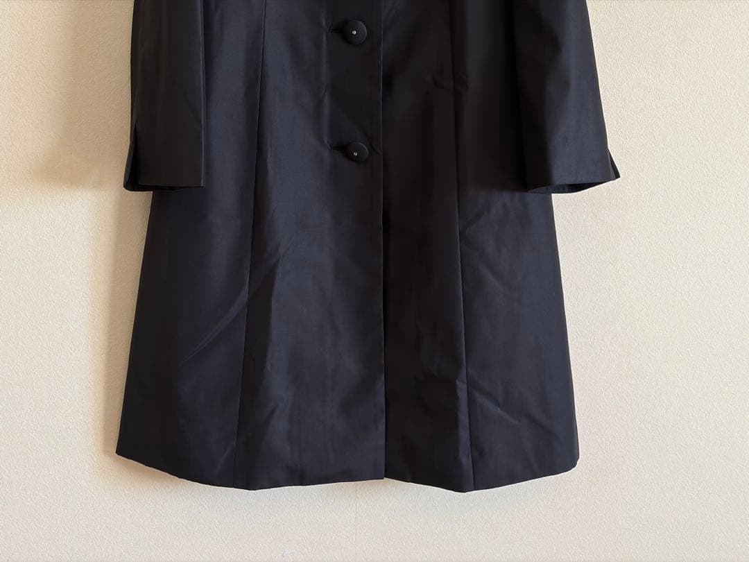 エムズグレイシー m's gracy フリル付きブラックトレンチコート 40
