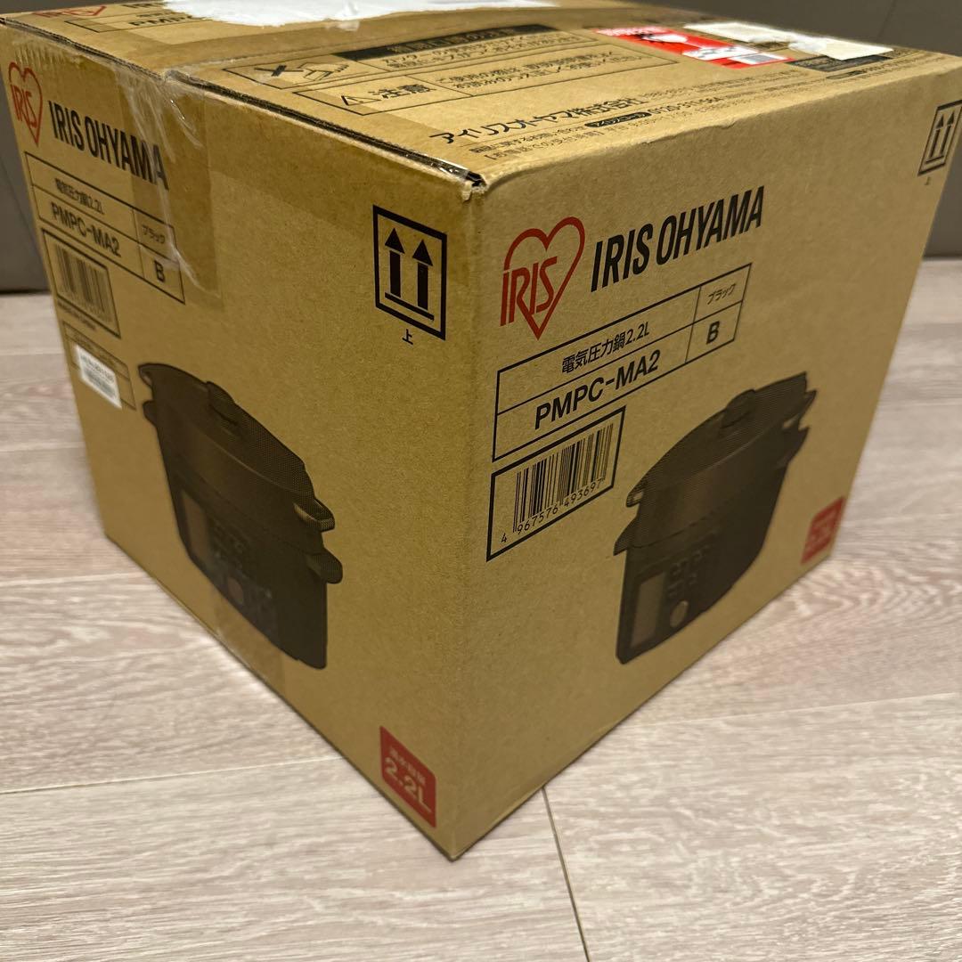 【新品】アイリスオーヤマ 電気圧力鍋 2.2L ブラック PMPC-MA2-B