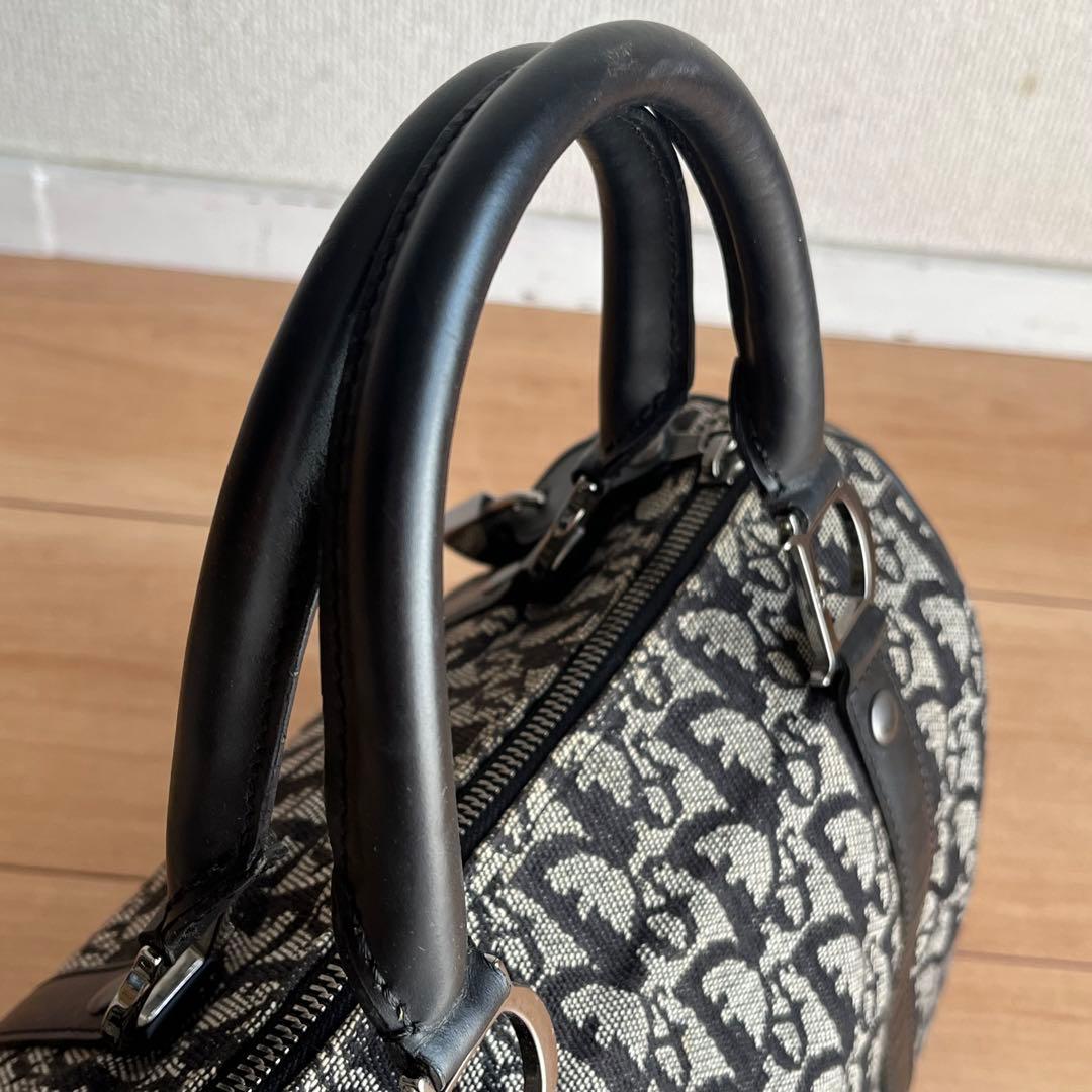 ChristianDior トロッター　 ハンドバッグ キャンバス ネイビー