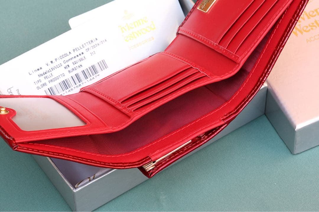 Vivienne Westwood 赤 三つ折り財布@111