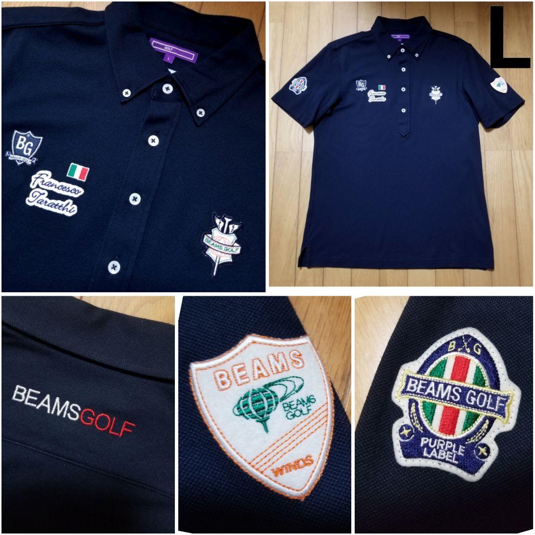 BEAMS GOLF半袖ポロシャツ　パープルレーベル　Lサイズ