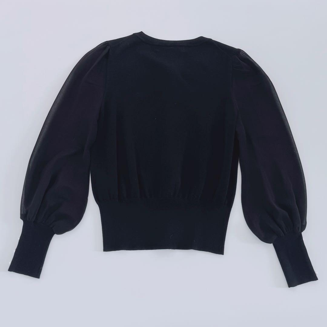 M'S GRACYエムズグレイシー◆長袖ニットカーディガン◆ブラック38