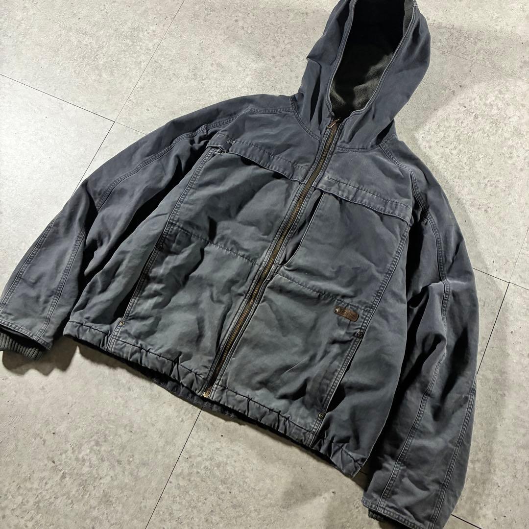 90s Columbiaダックアクティブジャケットグレー短丈ワークストリート