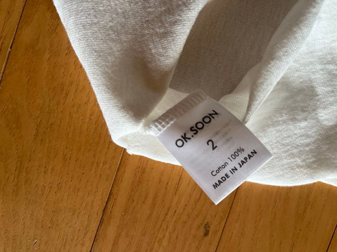 トップス ok.soon original logo t shirt white