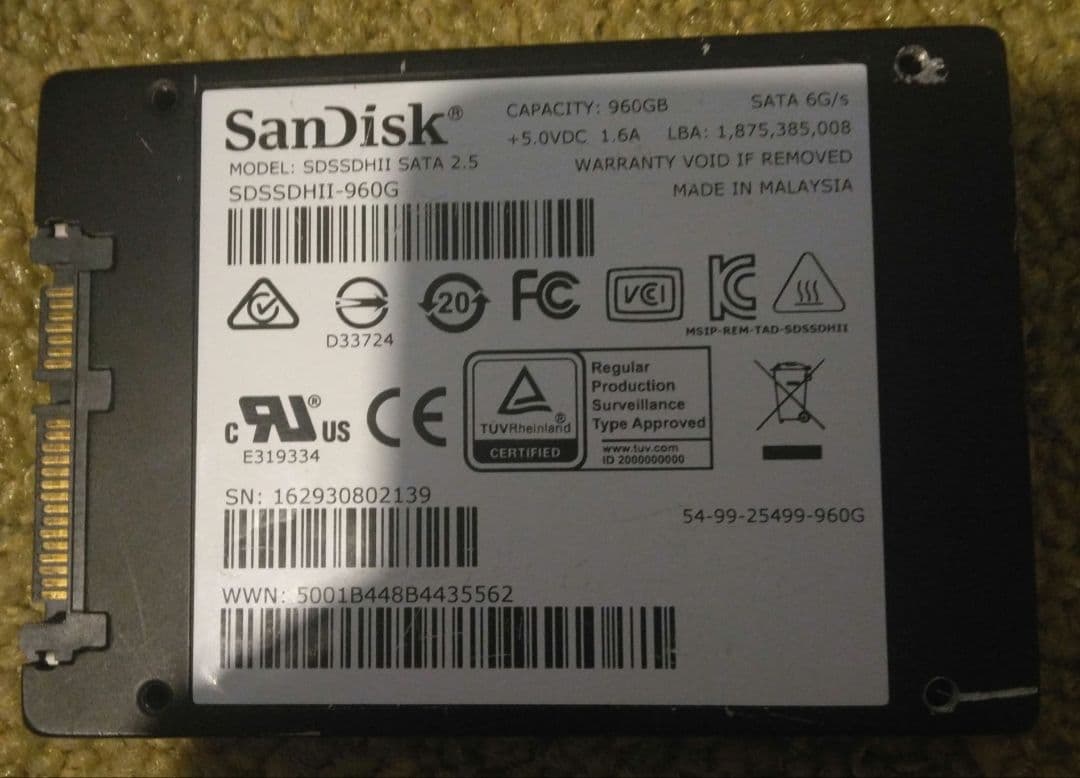 内蔵型SSD SanDisk Ultra II 960GB SSD SDSSDHII-960G