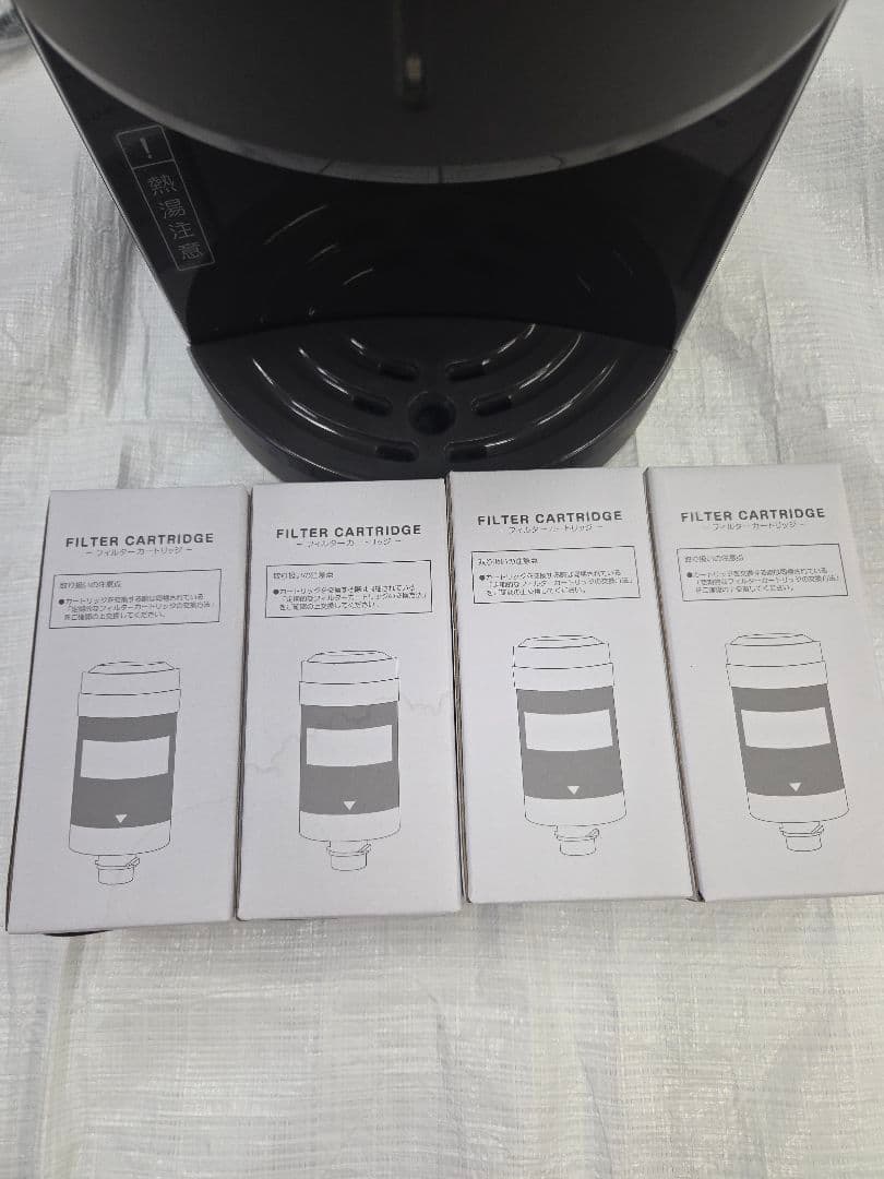 mini every 浄水器 ブラック 未使用カートリッジ4個付き