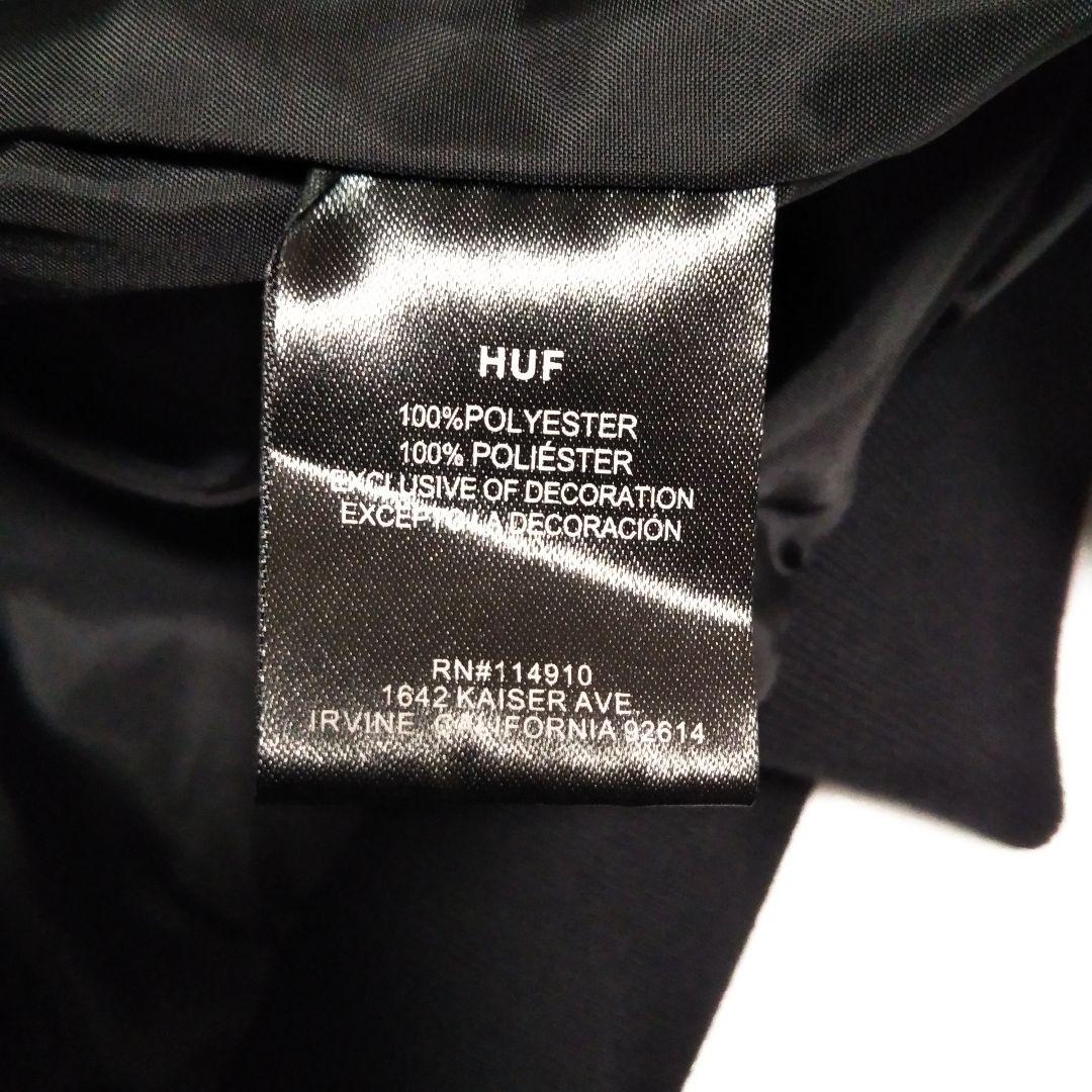 HUF × FELIX L SATIN JACKET スタジャン　ハフ 黒　L