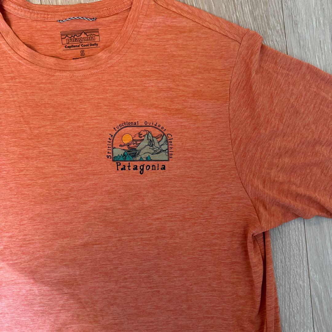 【美品】Patagonia キャプリーンクールデイリー　オレンジ　S