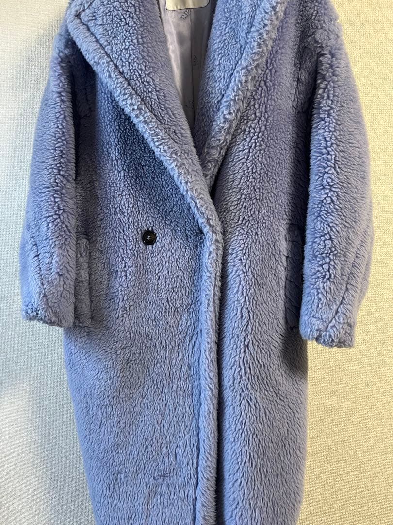 Max Mara テディベアコート XS ライトブルー