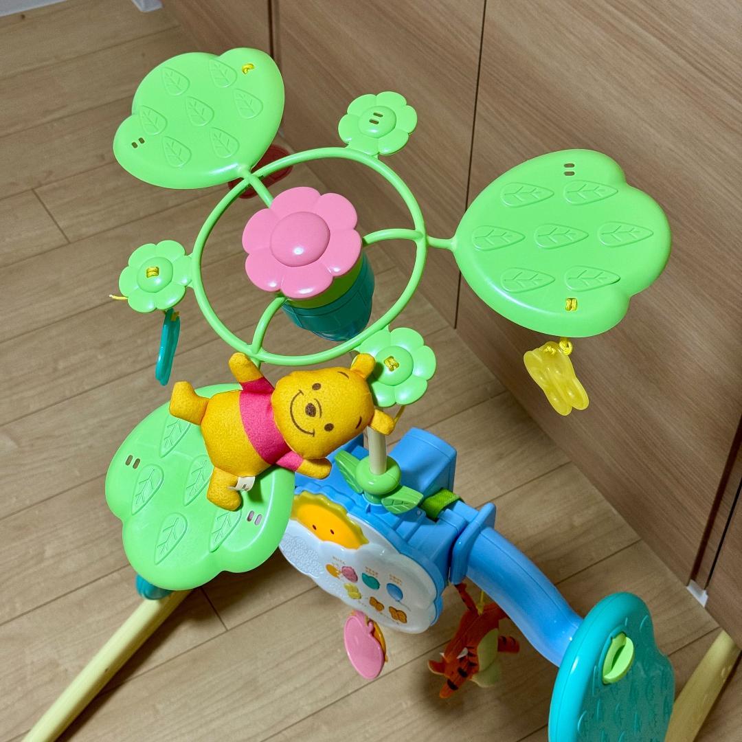 [美品・欠品なし] くまのプーさん えらべる回転 6WAY ジムにへんしんメリー