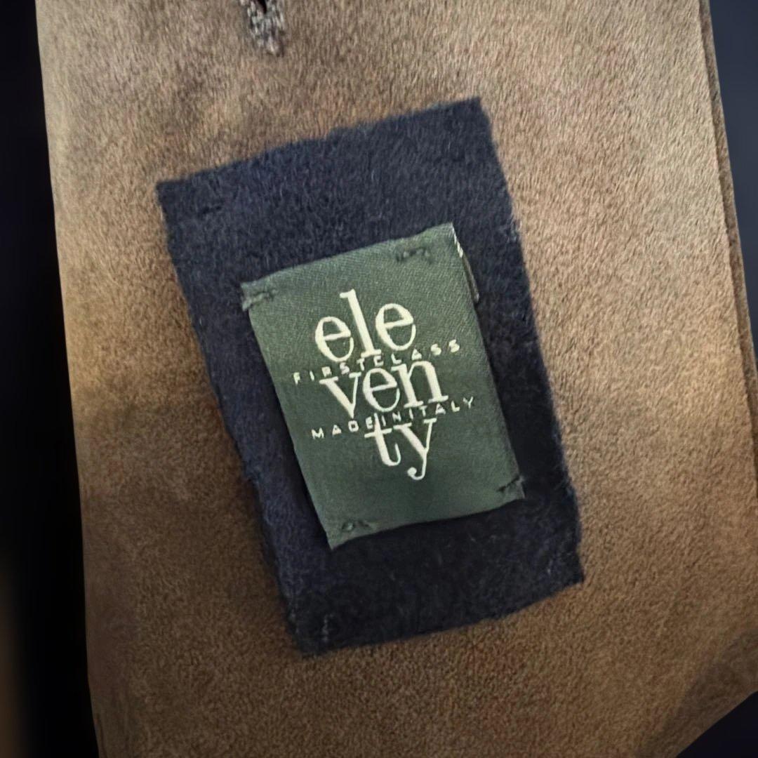 eleventy ネイビー テーラードジャケット46 スウェード生地