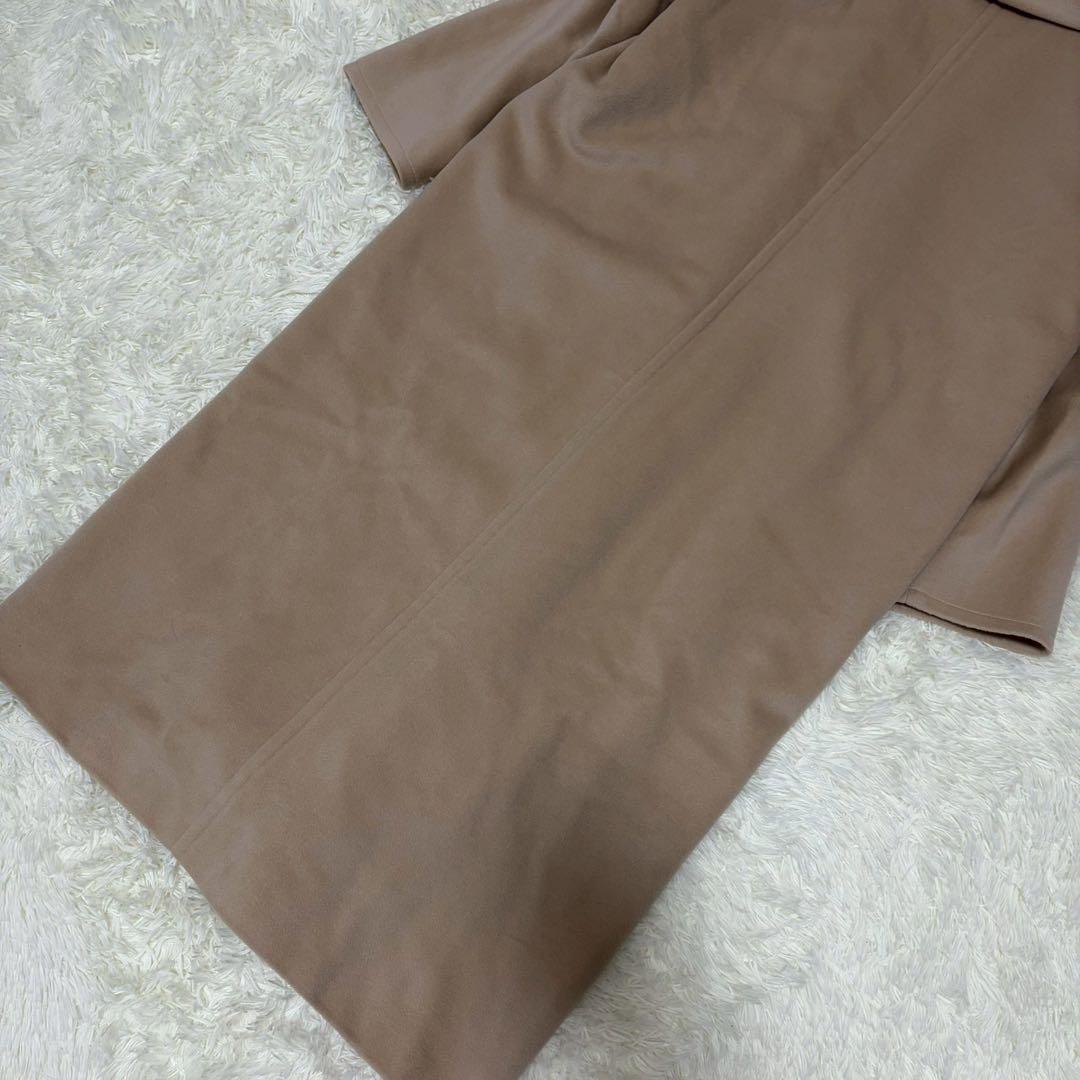 美品 マックスマーラ ロングコート マキシ丈 ベージュ 42 着丈130cm