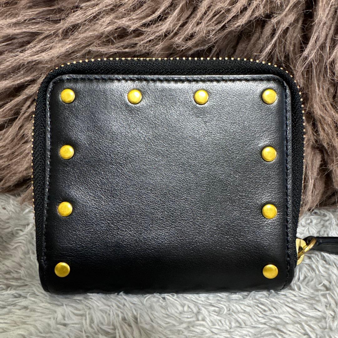 ポロラルフローレン Polo ID ポロスタッズ 三つ折り財布　黒
