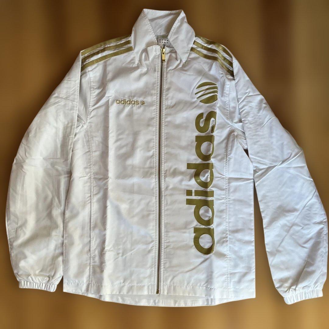 adidas ジャージ上下セット ホワイト ゴールド