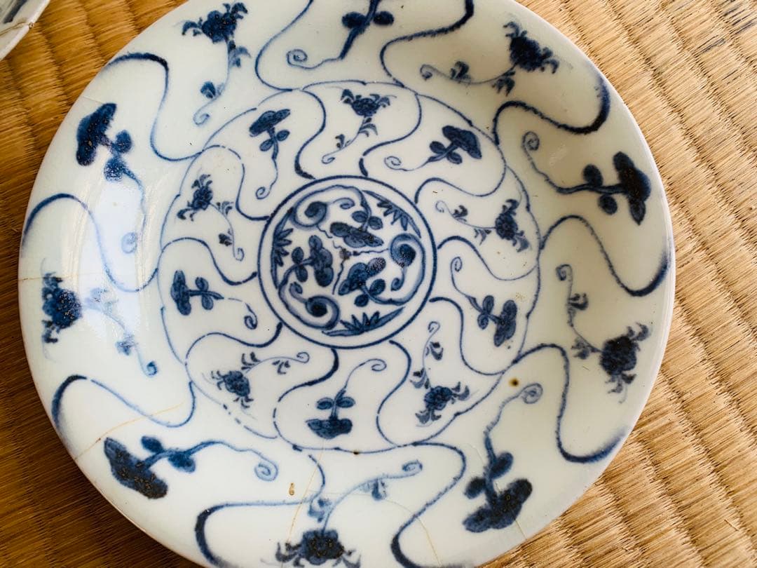 中国清時代早期染付お(青花)皿3点