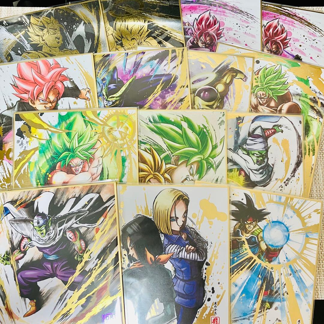 【金・銀箔押し】ドラゴンボール 色紙アート 28枚まとめ売り 色紙ART レア