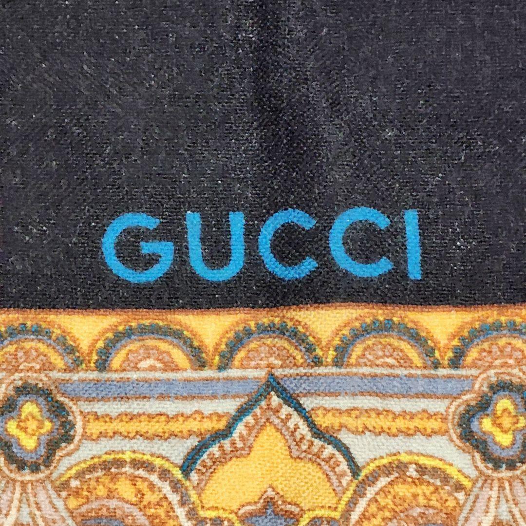 美品 ★GUCCI★ グッチ ストール ショール ペイズリー柄 ウール ブラック