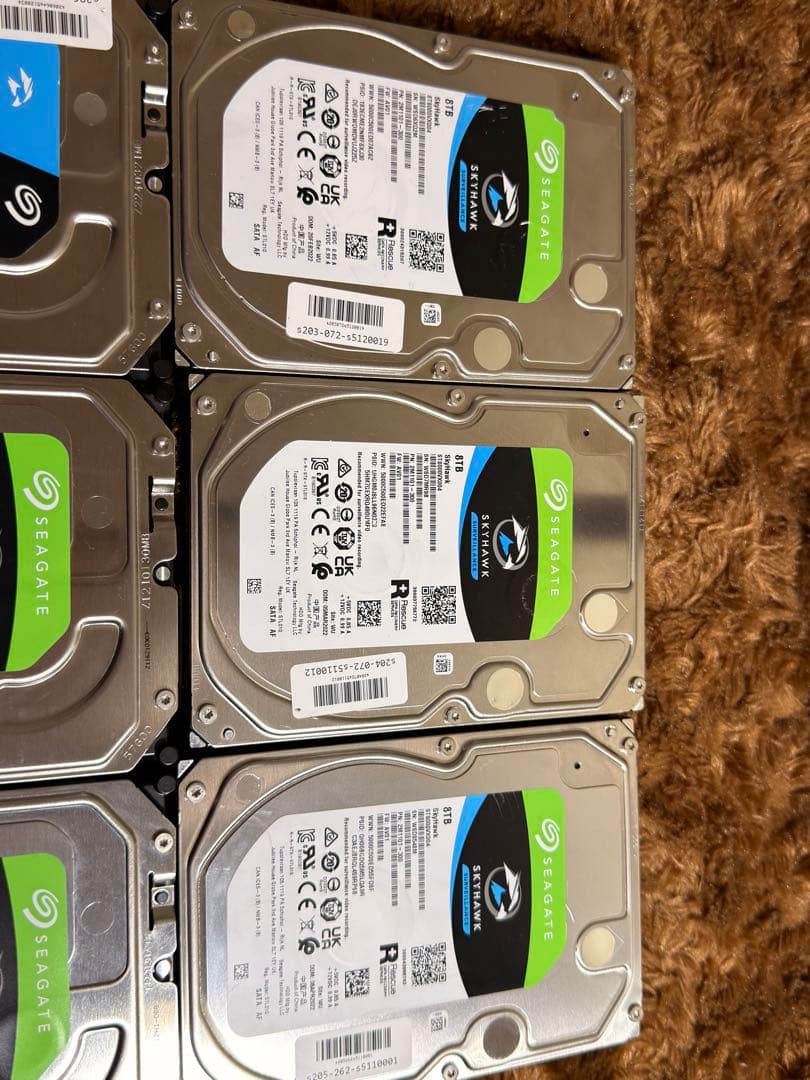 Seagate SkyHawk 8TB 内蔵型HDD セット