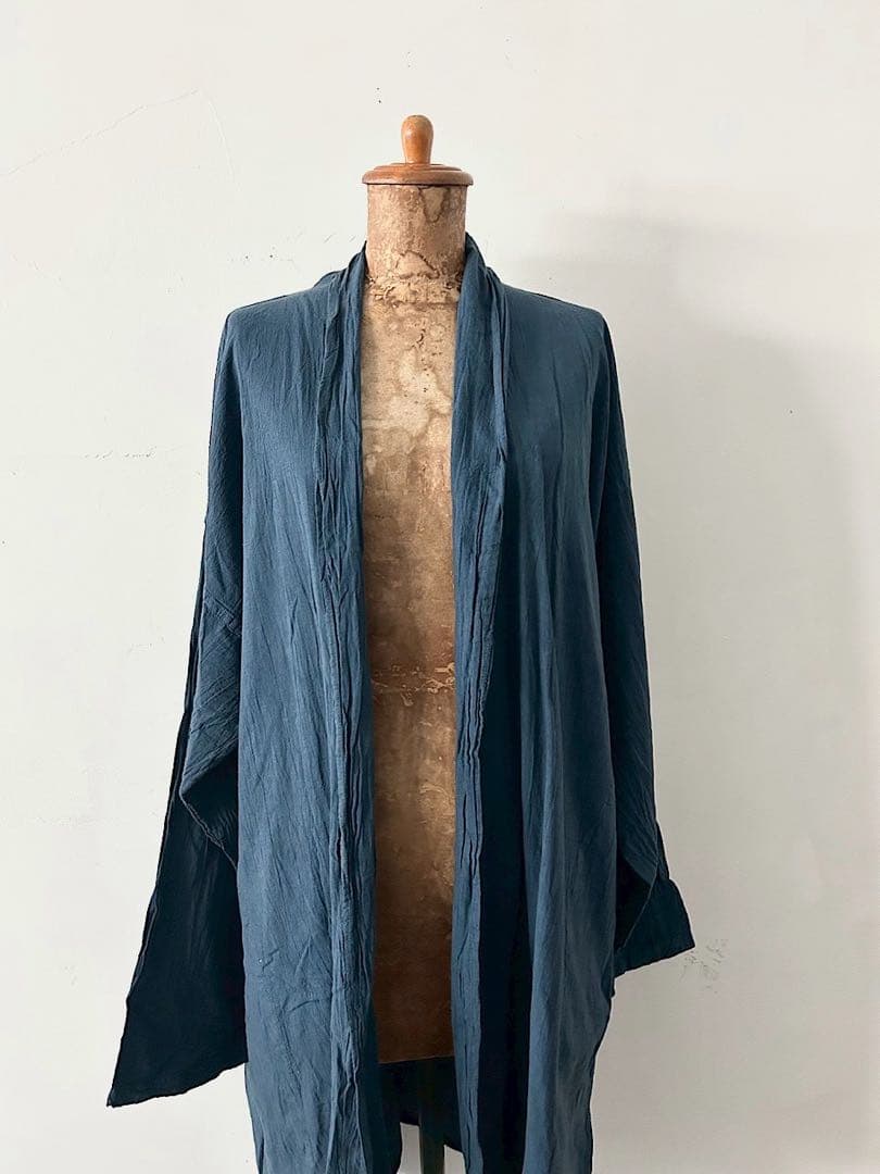 【美品】ヂェン先生の日常着　羽織　コート　紺