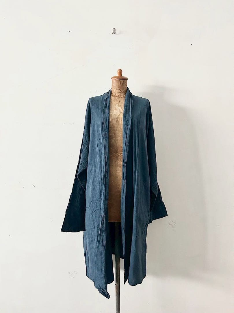【美品】ヂェン先生の日常着　羽織　コート　紺