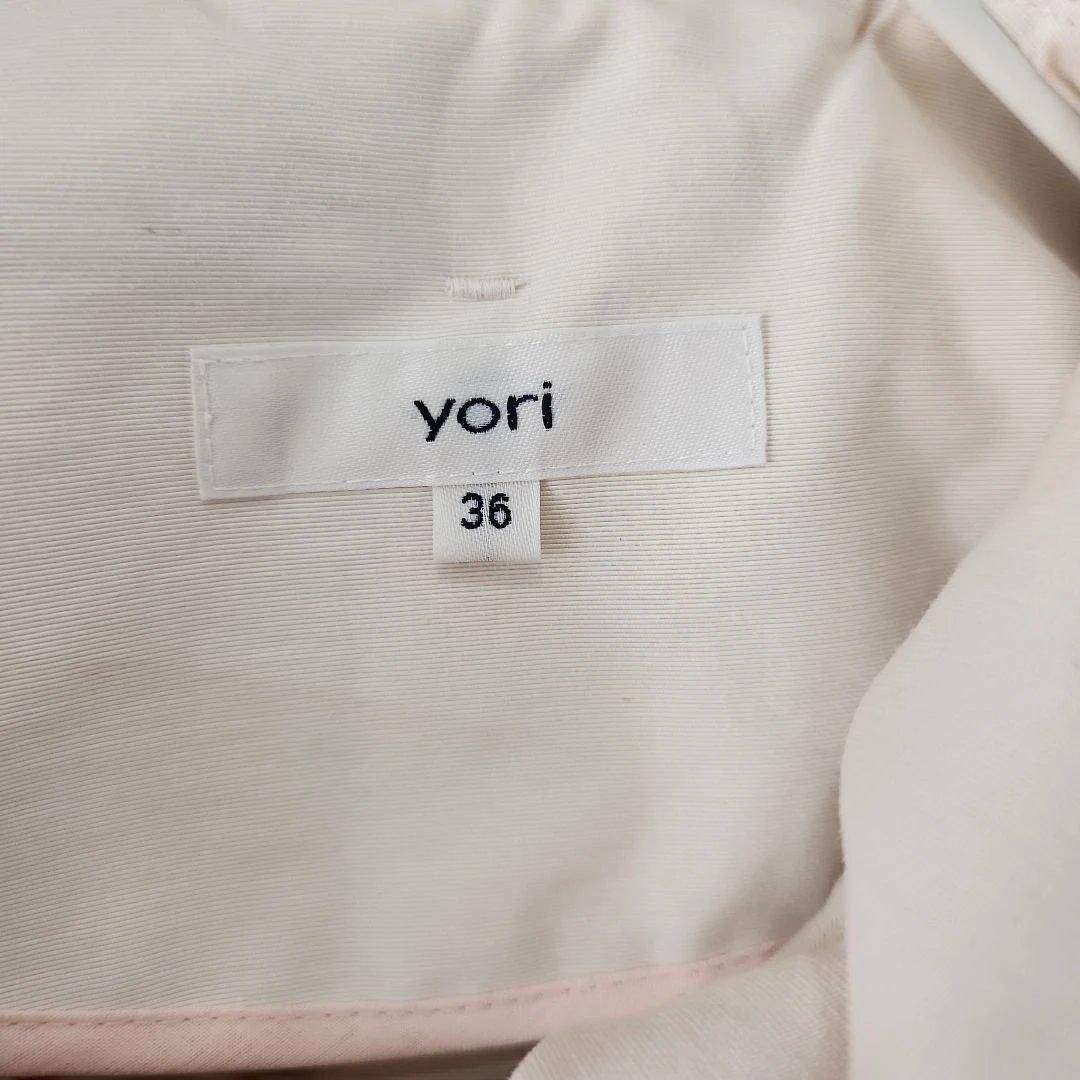 【美品】yori サイドフリルカラーコート 36