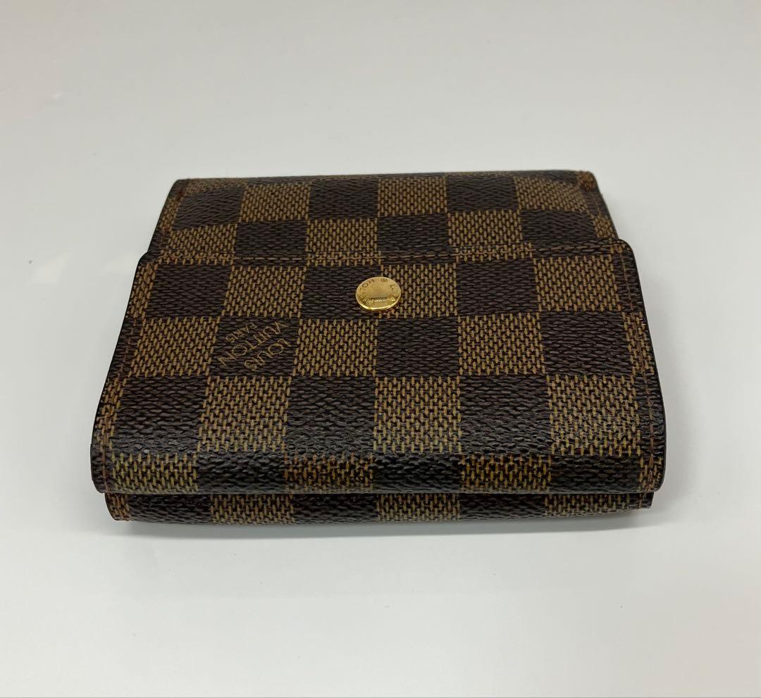 ⭐️ 美品 ルイ・ヴィトン ダミエ Wホック 二つ折り財布 ブラウン 鑑定済