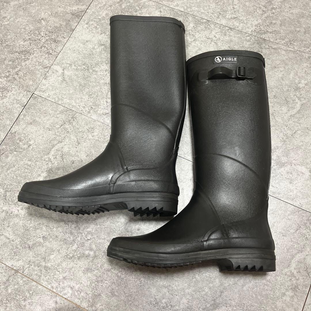 未使用級 AIGLE レインブーツ 37 送料無料