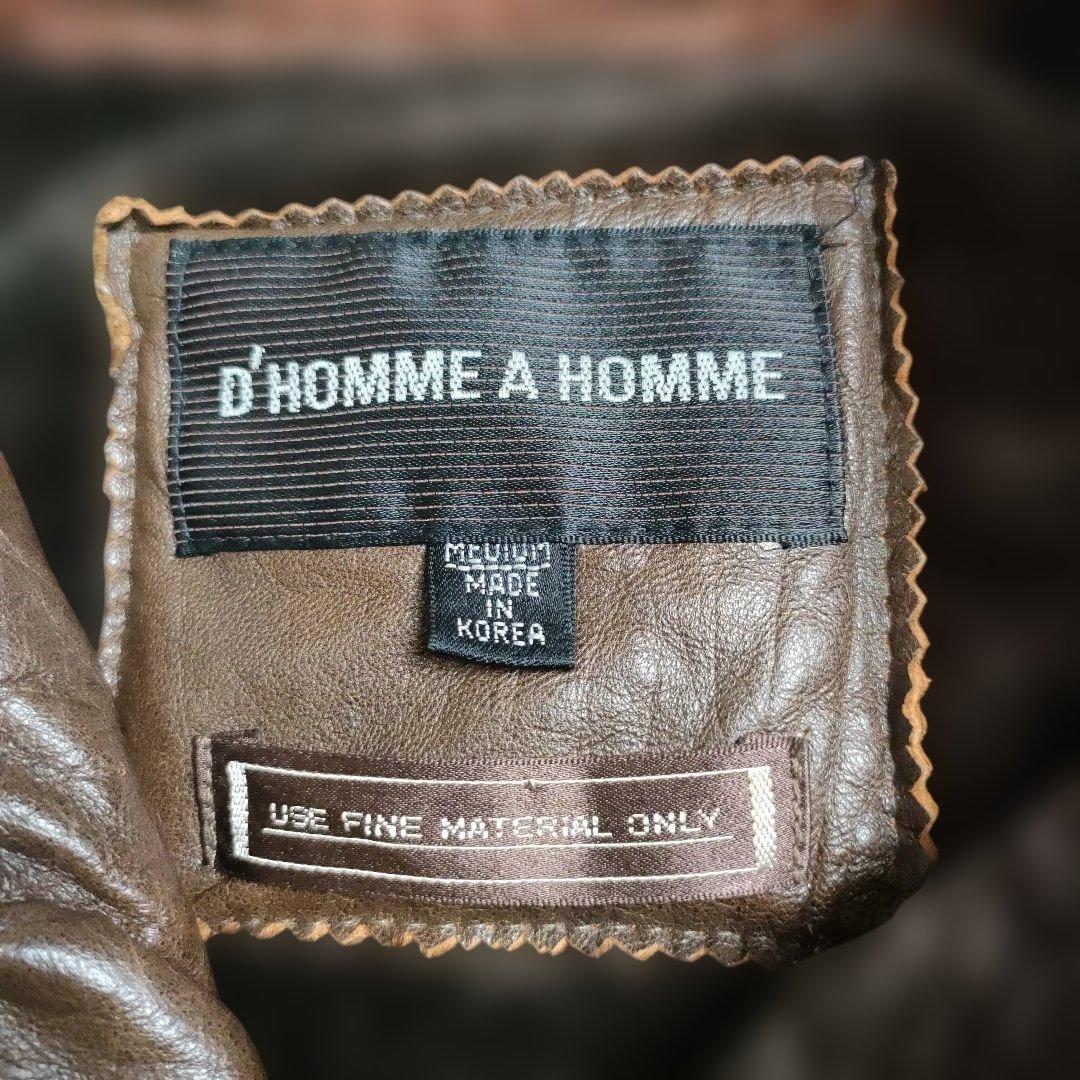 D'HOMME A HOMME フライトジャケット　ラムレザー G-1 A-2