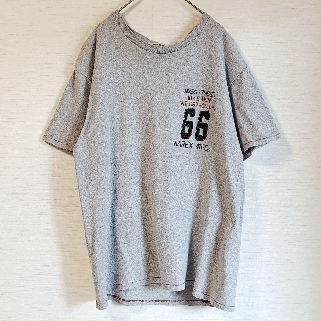 AVIREX　Tシャツ　3枚まとめ　L　刺繍　ロゴプリント　黒　赤　グレー