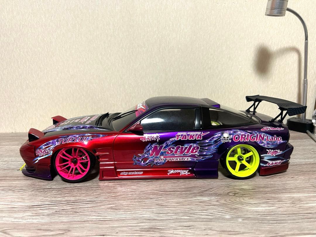 ラジドリ 1/10 パンドラ180SX ボディ中村直樹風 ホイールも付けます。