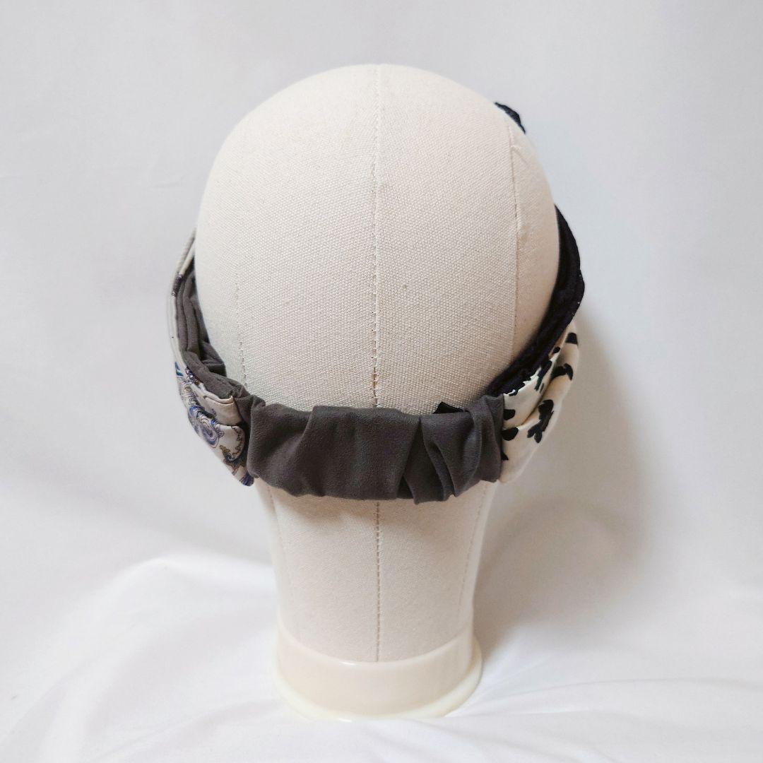 美品✨️　CA4LA　カシラ　 ヘアバンド 黒 グレー 白　レース　ヒョウ柄