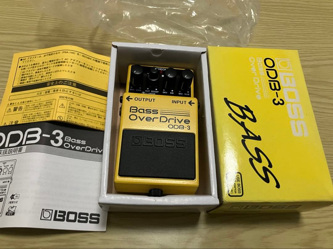ジャンク品 BOSS ODB-3 ベースオーバードライブ 付属品あり