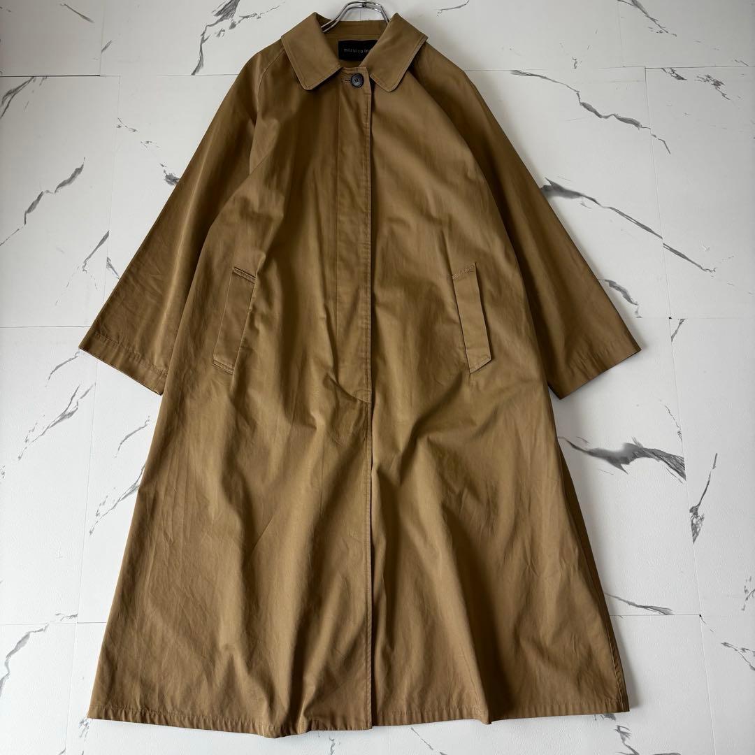 mizuiro ind ✨ステンカラーコートゆったり　比翼　春コート　Fベージュ