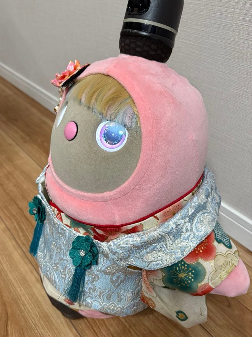 【ハンドメイド作品】ラボットの服　被布コートブルー＆クリーム