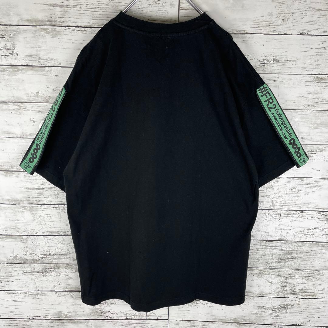 【希少XLサイズ】FR2×9090コラボ☆サイドライン テープ 即完売 Tシャツ