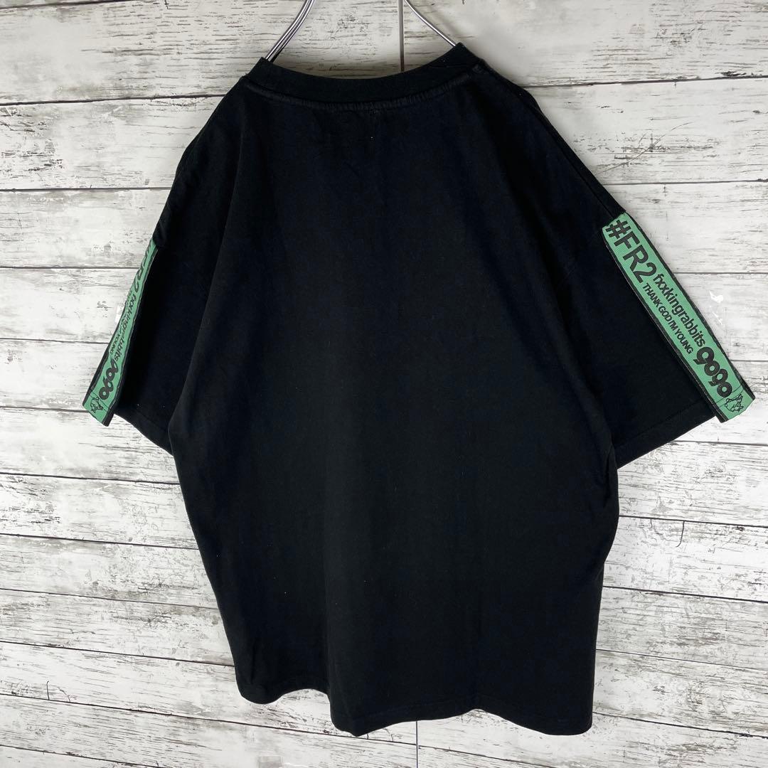 【希少XLサイズ】FR2×9090コラボ☆サイドライン テープ 即完売 Tシャツ