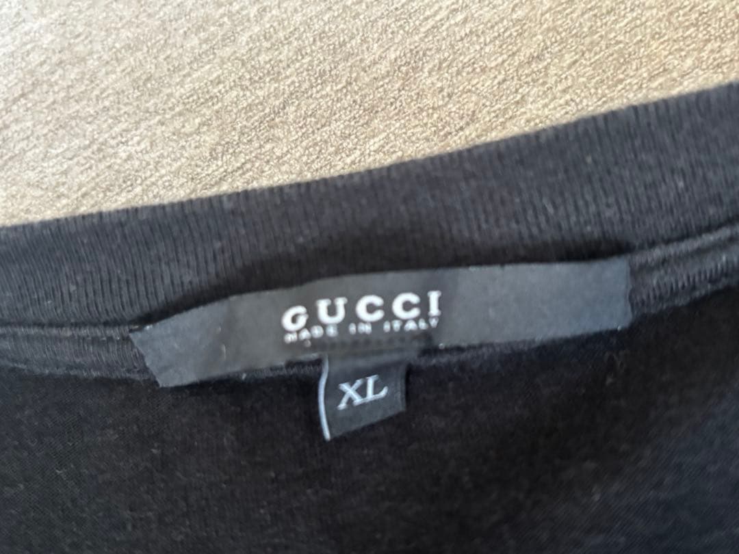 【超希少・XL】GUCCI シェリーライン VネックTシャツ ロゴ刺繍