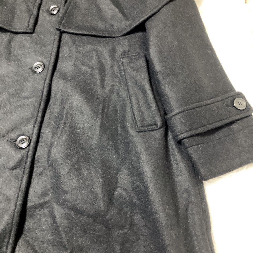 【極美品】サニークラウズ 魔女のケープ付きコート 取り外し可 黒 L ウール