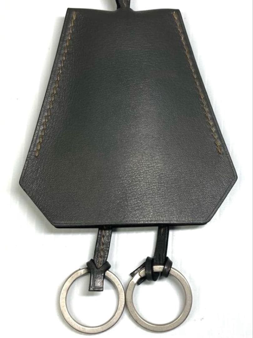 良品　HERMES エルメス　クロシェット　レザー　ネックレス　キーリング　箱付