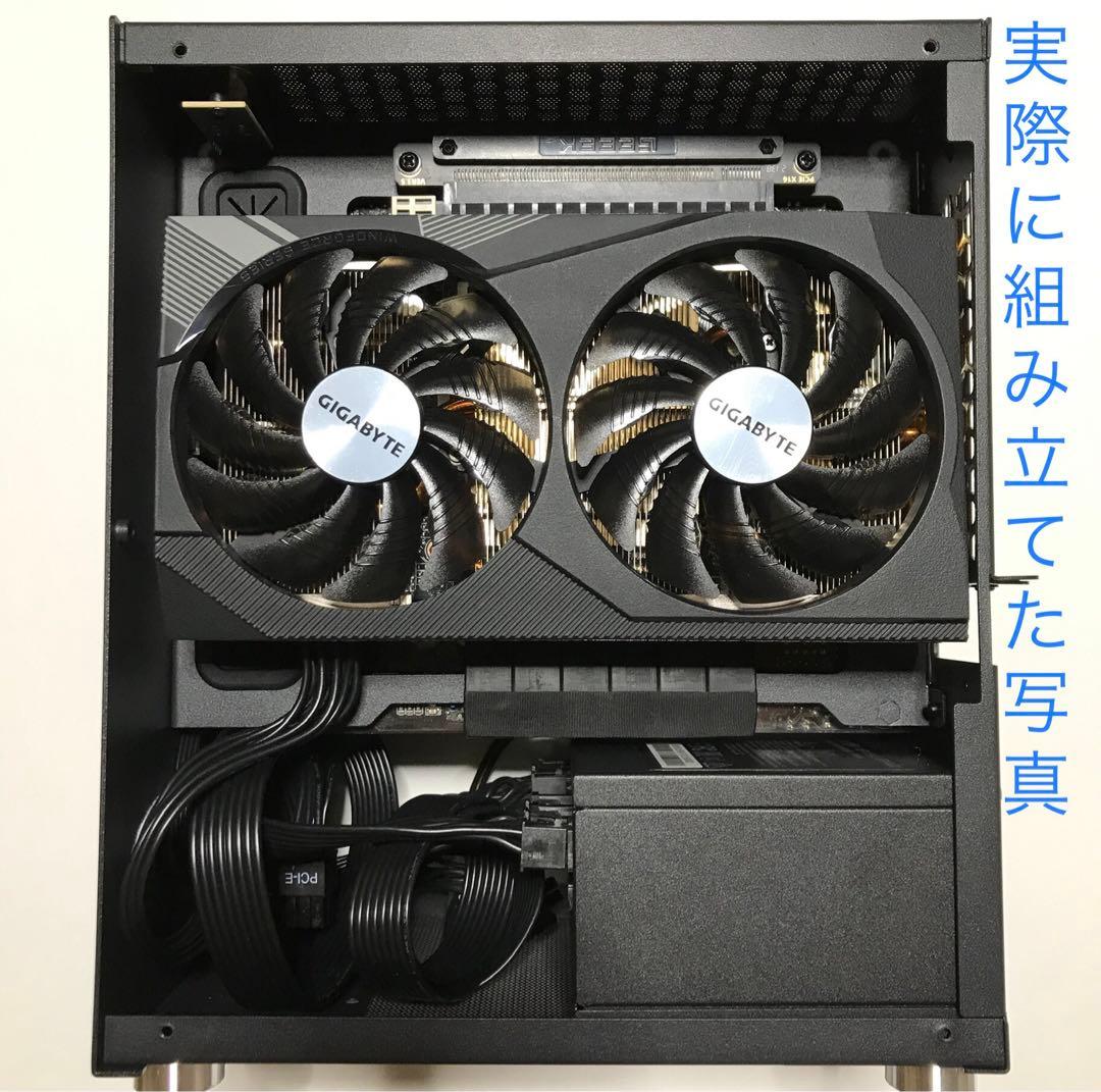 lfish T40 black mini itx PCケース ライザー付